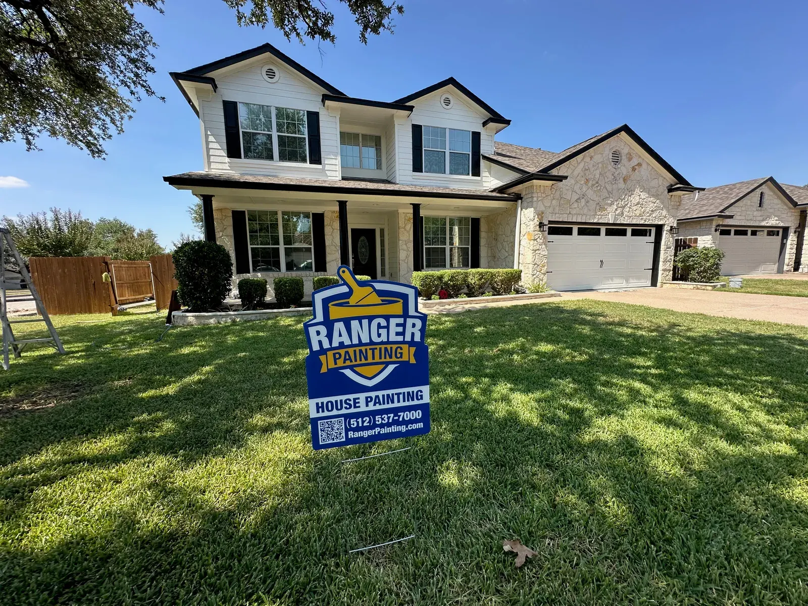 White Stone Ranger Sign